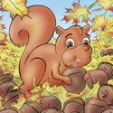 Cuddly Critters (tm) cute cartoon animal character: Skippy Squirrel