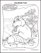 Ad for Cuddly Critters coloring pages at www.cybercrayon.net