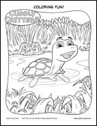 Ad for Cuddly Critters coloring pages at www.cybercrayon.net